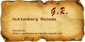 Guttenberg Rezeda névjegykártya